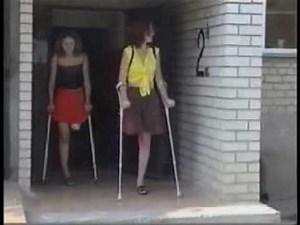 sak amputee girls crutching - 1