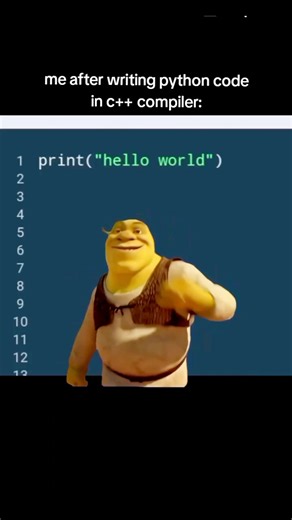 1.8K views · 17 reactions | “Me after writing Python code in a C++ compiler ”#codingmemes #programming #coding#fyp #viral | CODE HINT | Facebook