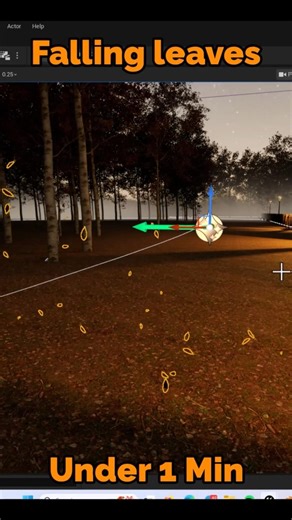 Niagara Falling Leaves in Under 1 Minute Unreal Engine Quick Method #unrealengine #niagara #shorts