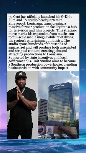 50 Cent Opens G Unit Studios A New Era for Louisiana Film #shorts