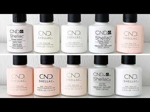 Swatching ENTIRE CND Shellac Line 2021 [Video #1 white + light shades]