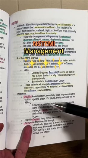 NSTEMI Management: key medications #emergencycondition #newgradernurse #emergencynurses #ernursing #emergencydepartment #ernursingtip #emergencynurse #ernurses