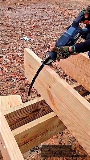 Reciprocating Saw Blade Slicing Through Heavy Lumber