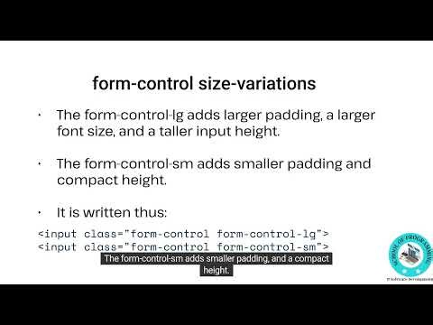 Mastering Bootstrap 5 form input and Controls(Week 7 - Lesson 1)