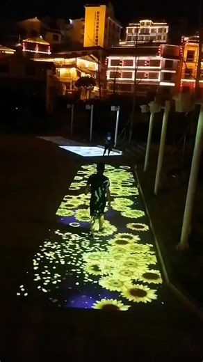 Outdoor 3D Hologram Interactive Floor Projection System Equipment