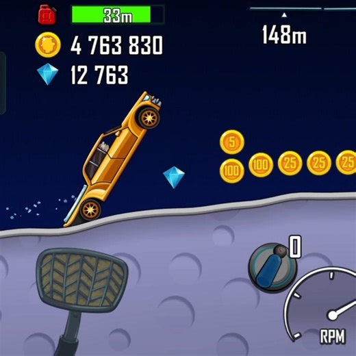 Hill Climb level-123 #gaming #viralshorts 😈🔥🌚