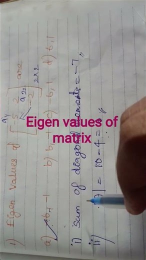 how to find eigen values of matrix