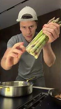 Today I'll teach you how to make the best beef steak with asparagus and mushrooms at home