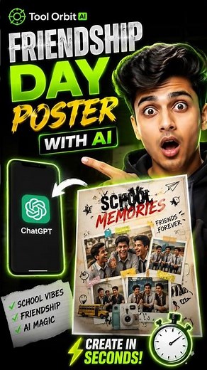 Friendship Day AI Photo Poster 🤯 #friendshipday #aiposter #chatgpt