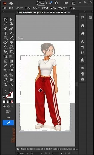 Crop Tool Explained ⚡ Illustrator #illustrator #adobeillustrator