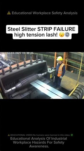 ⚠️ INSANE Steel Coil SNAPBACK 🤯🏭 #shorts