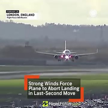 This weather calls for a go-around ✈️💨 The plane managed a safe landing on the second attempt. | AccuWeather