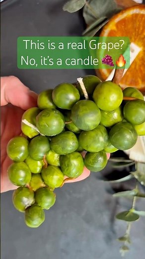 Realistic Grape Bunch Candle DIY 🍇✨ | Aesthetic Fruit Candle? 🔥 #shorts #candlemaking