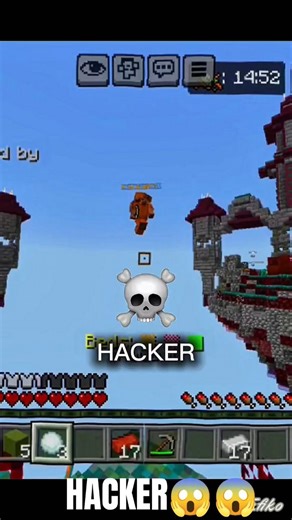Minecraft bedwars in Hacker 😱😱☠️#hacker#bedwars