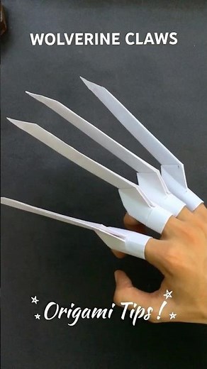 PAPER WOLVERINE CLAWS ORIGAMI | EASY WOLVERINE ORIGAMI TUTORIAL | DIY PAPER CLAWS |