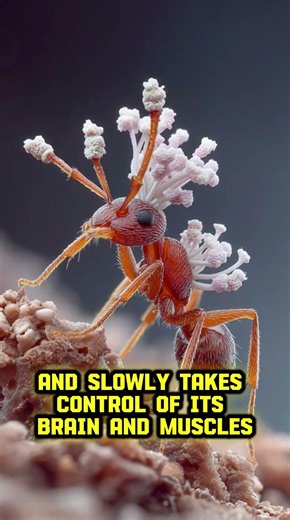 Real Zombie Fungus That Controls Ants 🐜 | Nature’s Creepiest Parasite#shorts
