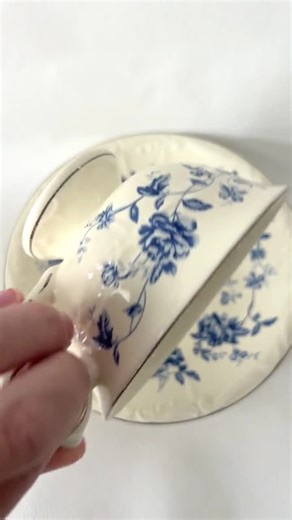 Blue and Cream Toile Tea Cup and Saucer | French Country Chinoiserie Cottage Core | Paris Tea Party | Grandma Tea | Teacup Gift for Mom - Etsy