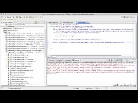 Spring Tutorial 38 - Adding Spring and DataSource Configuration
