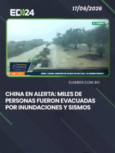 Más de 36.000 personas fueron evacuadas en la provincia de Cantón debido a las intensas lluvias que provocaron inundaciones y activaron alertas de emergencia en decenas de ciudades y distritos. Las autoridades desplegaron miles de rescatistas, maquinaria pesada, helicópteros y drones para atender la situación. Paralelamente, la provincia de Qinghai registró dos nuevos sismos tras el terremoto de magnitud 6,3 ocurrido el martes, que dejó un fallecido y ocho heridos. Más de 3.000 personas fueron r
