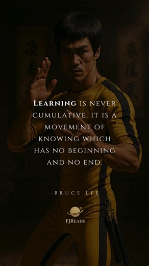 Learning has no end 📚 | #BruceLee #Wisdom #Mindset #FjReads