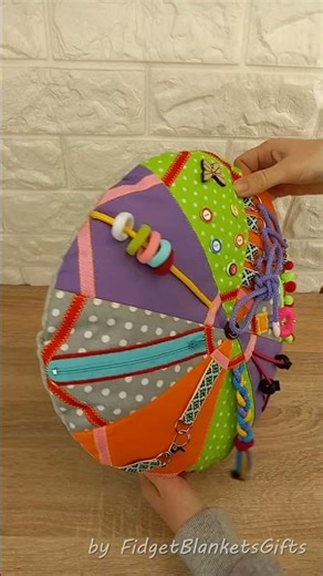 Fidget Quilts Activity Pillow – Sensory Toy for Dementia & Seniors