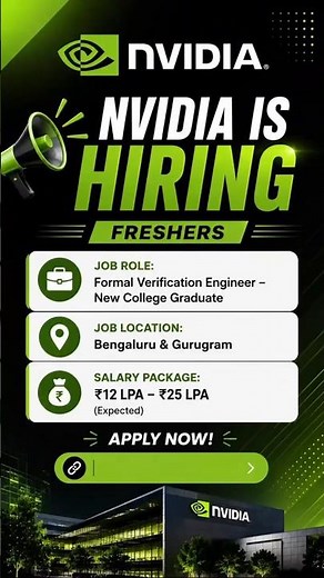 NVIDIA off campus Hiring Freshers Job Vacancy 2026 🔥 High Paying Entry Level Jobs Notification 2026