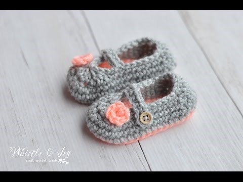 Two-Toned Mary Janes Crochet Pattern