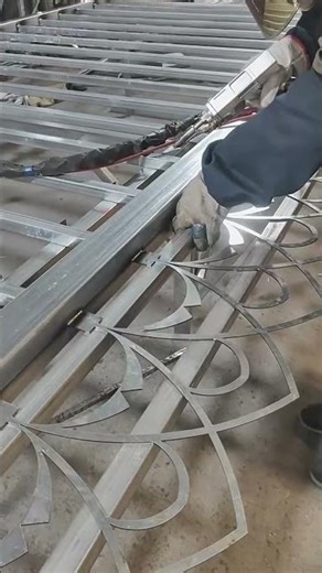 Custom Decorative Steel Gate Laser Welding | Ornamental Fan Pattern Design | DB Fencing Factory