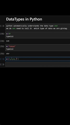 Coding with Tanya on Instagram: "Python Data Types Explained | Python Me Data Type Kya Hota Hai? 🔥 . . . . . . #explore #explorepage #fyp #learnpython #codingteacher #learninhindi #python#pythondatatypes#coding #programming#learnpython #codingtutorial#beginners"