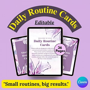 Visual Schedule Cards: Daily Routine Chart for Kids & Adults (printable Digital Download) - Etsy