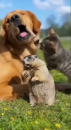 Groundhog's Scream Startles Cat into Hilarious Revenge