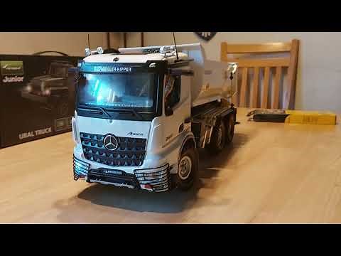 RC AMEWI (WPL-Umbau)des MERCEDES BENZ AROCS KIPPER 6X6 1:14!