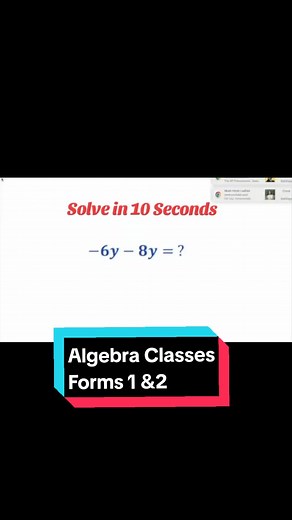 Form 1 and 2 Classes #csecmathtutor #mathhelp #Algebra