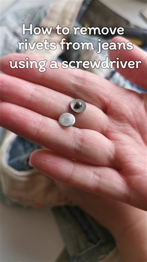 How to Remove Jeans Rivets with a Screwdriver | Easy DIY Hack