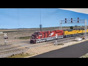 HO SCALE OPS VIDEO - Union Pacific Train MGRRV Journey Across UPRR Evanston Sub - Large Model RR