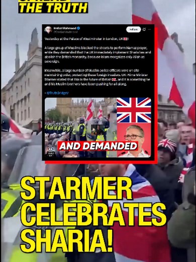 Muslims block Westminster streets, demand Sharia law and abolition of the monarchy!#newsuk