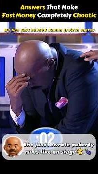 Unexpected hilarious reactions during family feud fast money