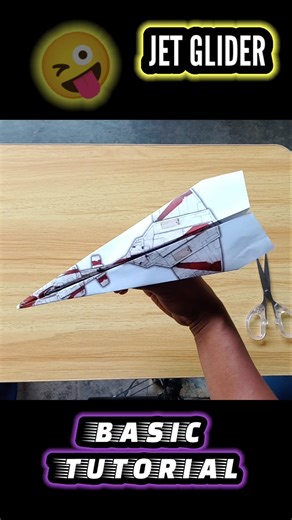 Basic tutorial for Super Glider jet paper airplane #airplane #diy