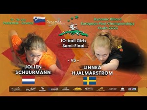 10-ball Girls Semi-final at the Dynamic Billard European Pool Championships 2023