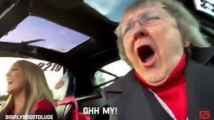 259K views · 6.1K reactions | Nothing like a ride with Grandma in the race car, her reaction is priceless! Who else wants a ride? 藍Video - @girlyboostdlude | Speed Society | Facebook