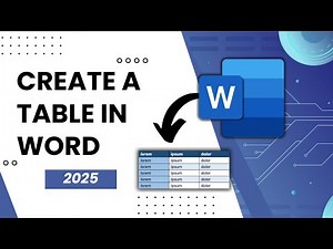 How To Insert a Table In Microsoft Word (Easy & Updated 2025)