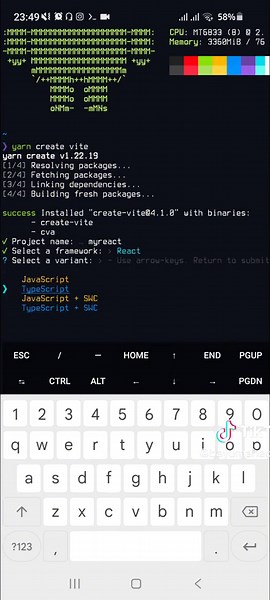create React-app #termux #termuxandroid #reactjs #reactjsdeveloper