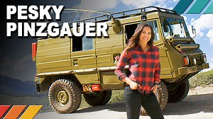 Cranky Military 4x4 Pinzgauer at Hagar's Lake Tahoe Garage