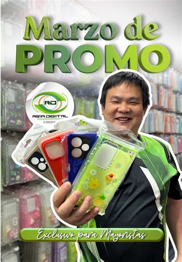 🚨 ¡MARZO DE LOCURA PARA MAYORISTAS! 🚀 ¿Buscas maximizar tu inversión este mes? En Asia Digital Import tiramos la casa por la ventana con precios que no se volverán a repetir. Solo por el mes de MARZO, activa tu stock con lo más buscado del mercado tecnológico. 🔌📦 Nuestra oferta estrella: 🔹 Forros para Tablets: Tipo agenda (8”) desde 1.80$. Modelos Transformers, agenda y silicón (7”, 8” y 10”) a solo 2.80$. 🔹 Protectores de Cámara: Anti-rayones, tornasol y clásicos a 0.60$. Versiones brilla