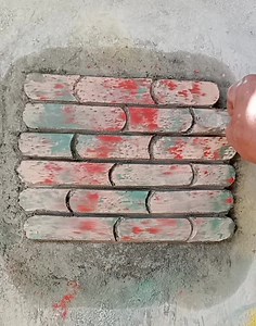 How to make bricks using sand and cement on wall | Andris Brick Art