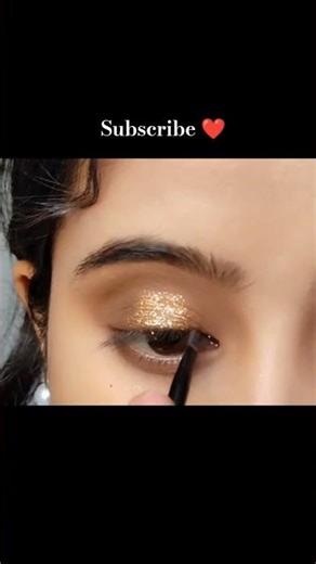 Wedding Eye Makeup Tutorial 😍 Brown nd golden Eye Makeup 😻