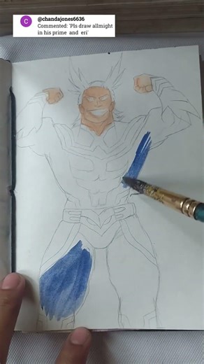 All Might Drawing 💥 Symbol of Peace Comes Alive! My Hero Academia Speed Art #shorts