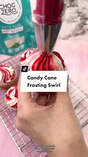 Sugar-Free Candy Cane Frosting Swirl Recipe