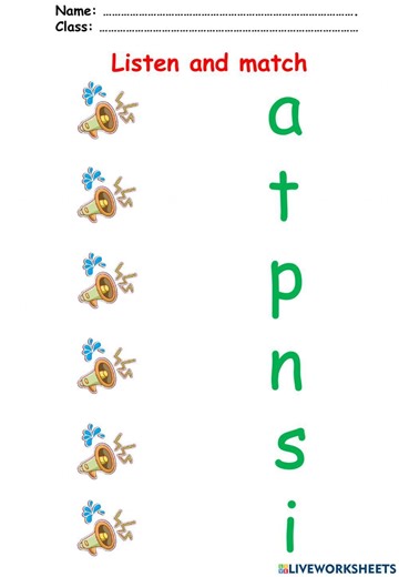 Jolly phonics Group 1 activity