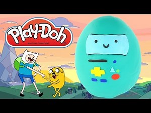 HUGE Adventure Time Surprise Egg Play Doh Beemo ★ Plastilina Huevo Enorme Sorpresa